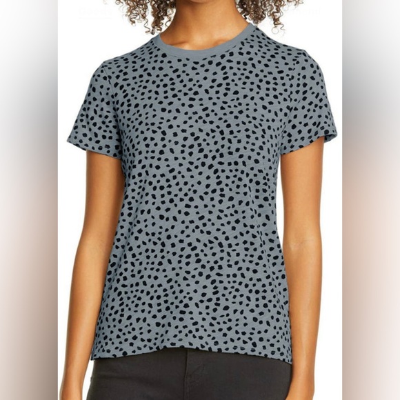 Cheetah Print O Neck Short Sleeve Top - Picture 2 of 6